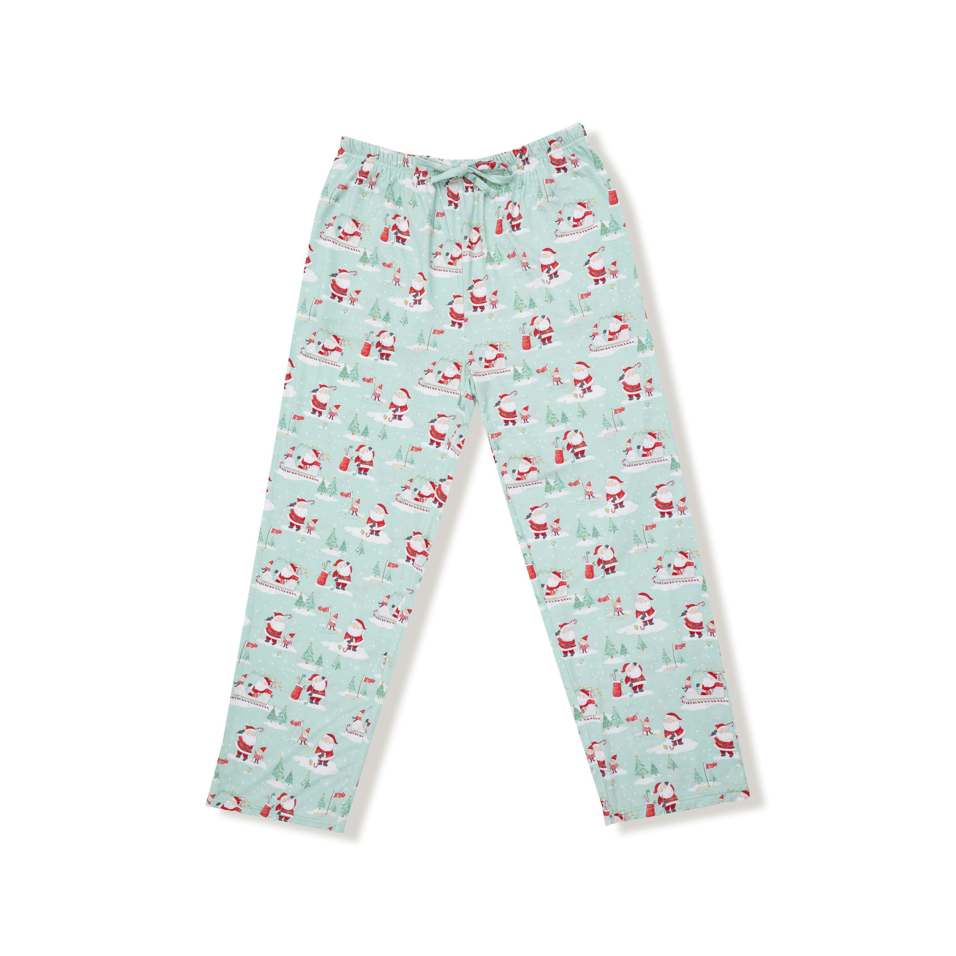 Golfing Santa and Elves - Adult Bottom with Pockets