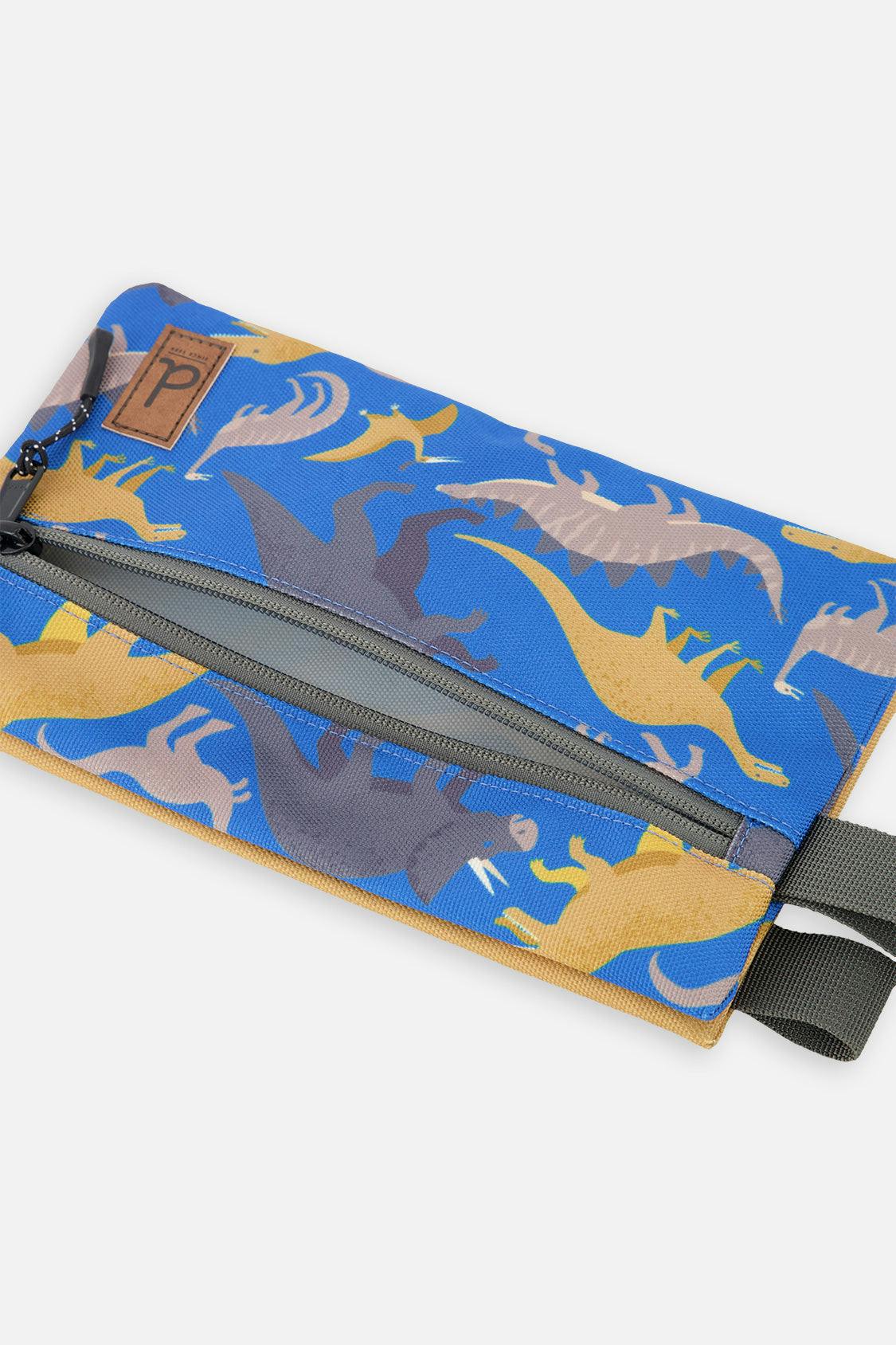 Little Boy Dinosaur Graphic Durable Double-Compartment Pencil Case