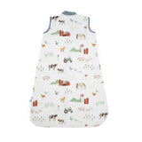 Cotton Muslin Quilted Sleep Bag - Farmyard