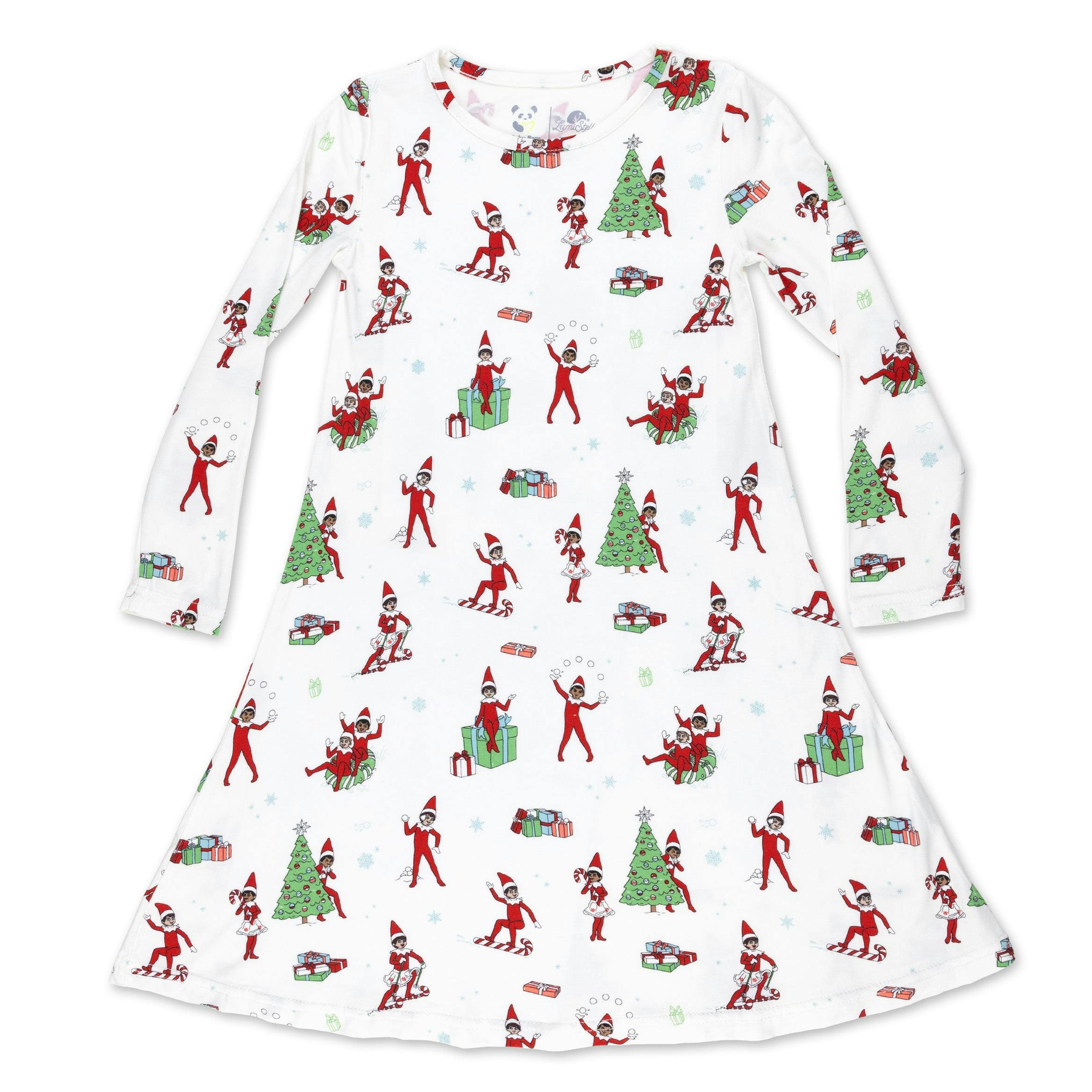 The Elf On The Shelf Bamboo Girls' Long Sleeve Dress
