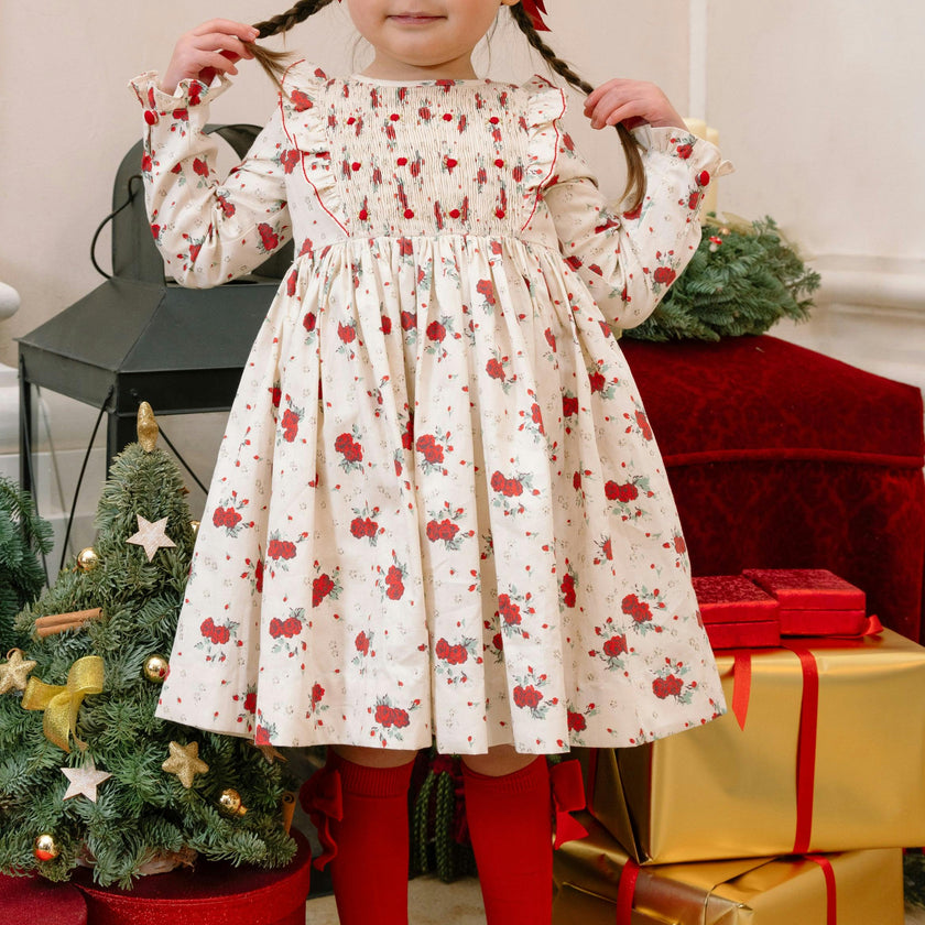 Anastasia Christmas Smocked Dress