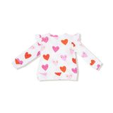 Happy Hearts - Ruffle Sleeve Top