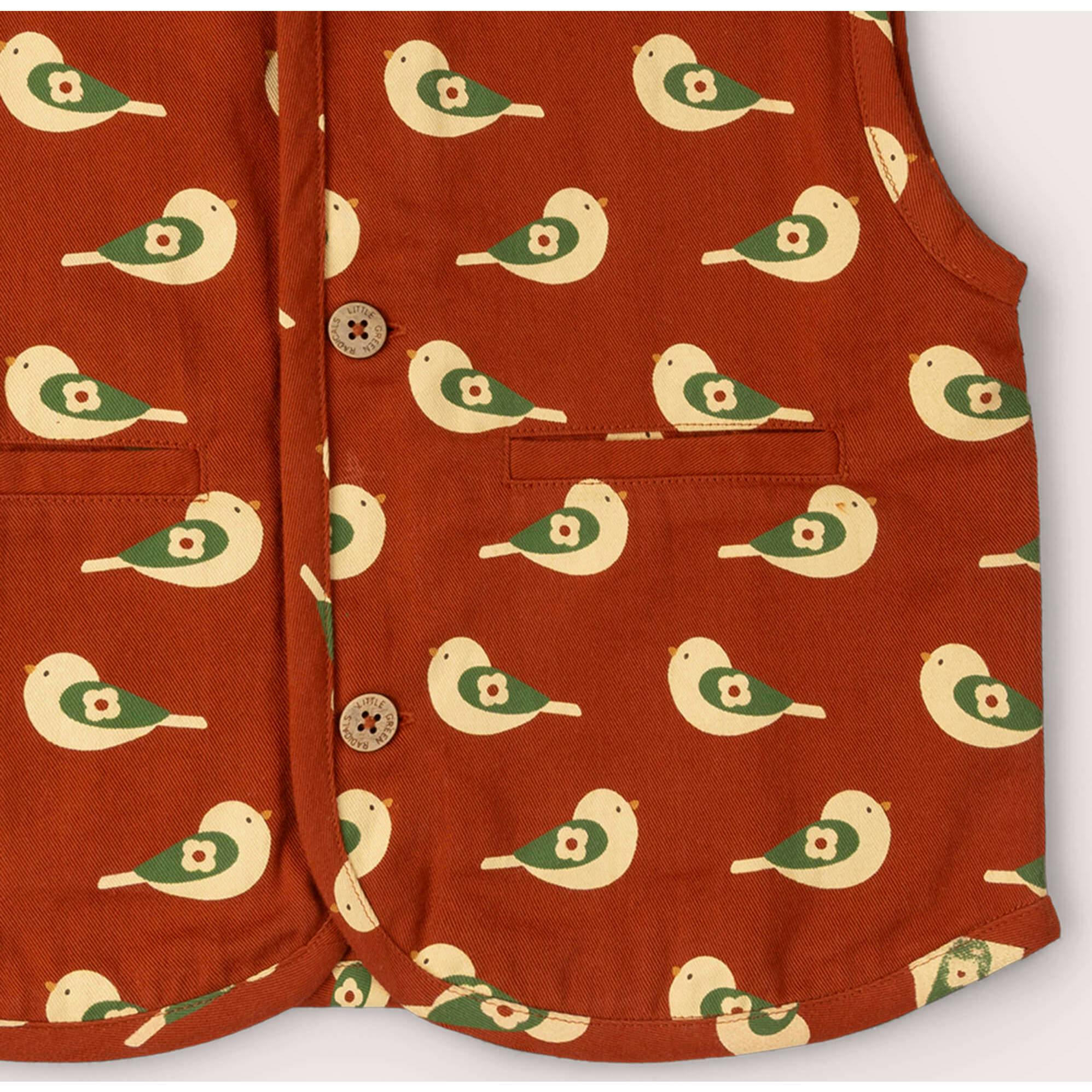 Spring Birds Spring Gilet, Red