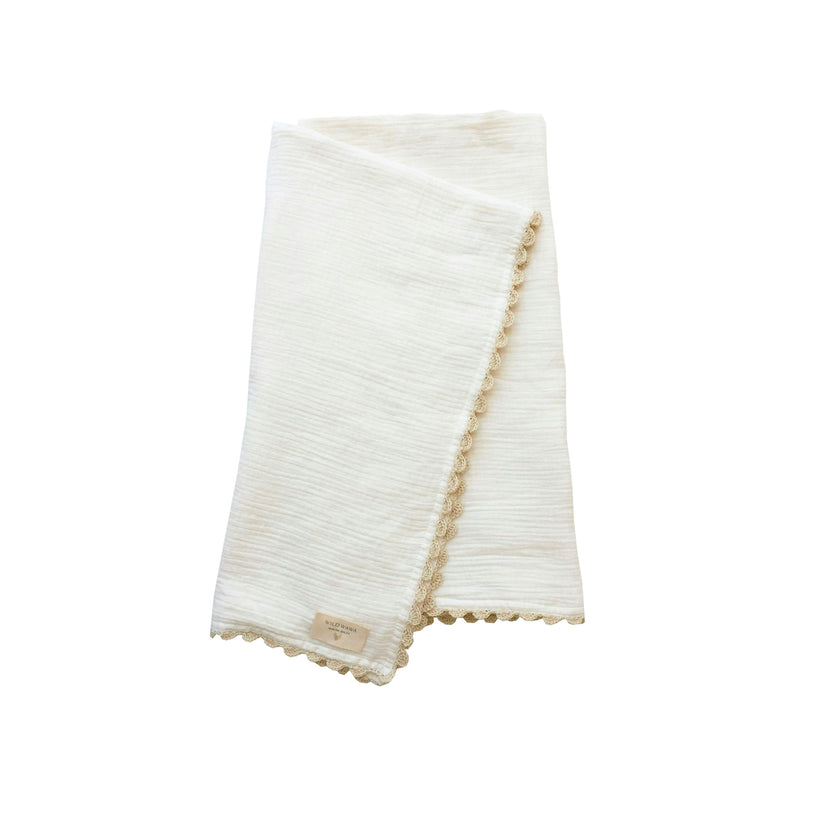 Crochet Trim Swaddle