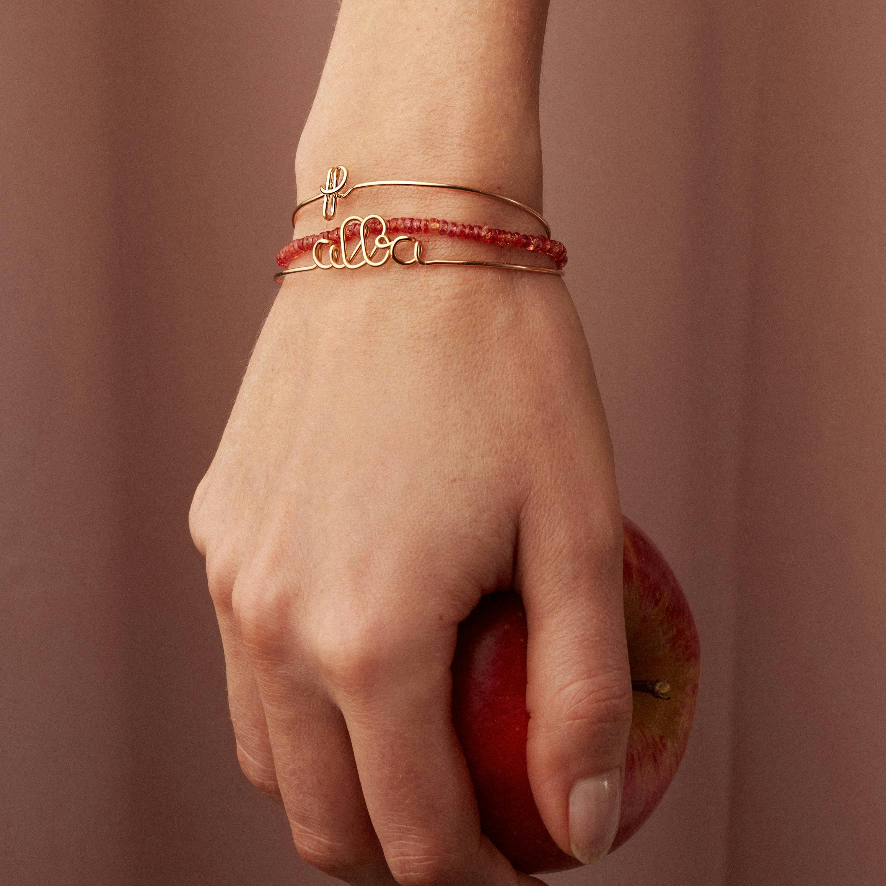 Women's Original Personalized Bracelet, 14k Yellow Gold