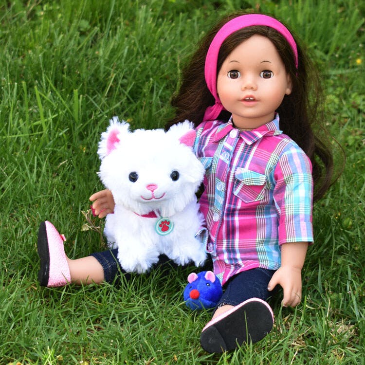 18'' Doll White & Carrier Set