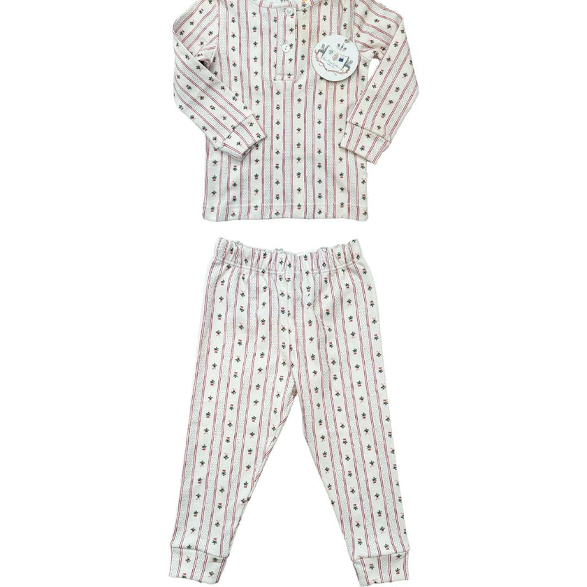 Girls Pajama in Holiday Dot Stripe