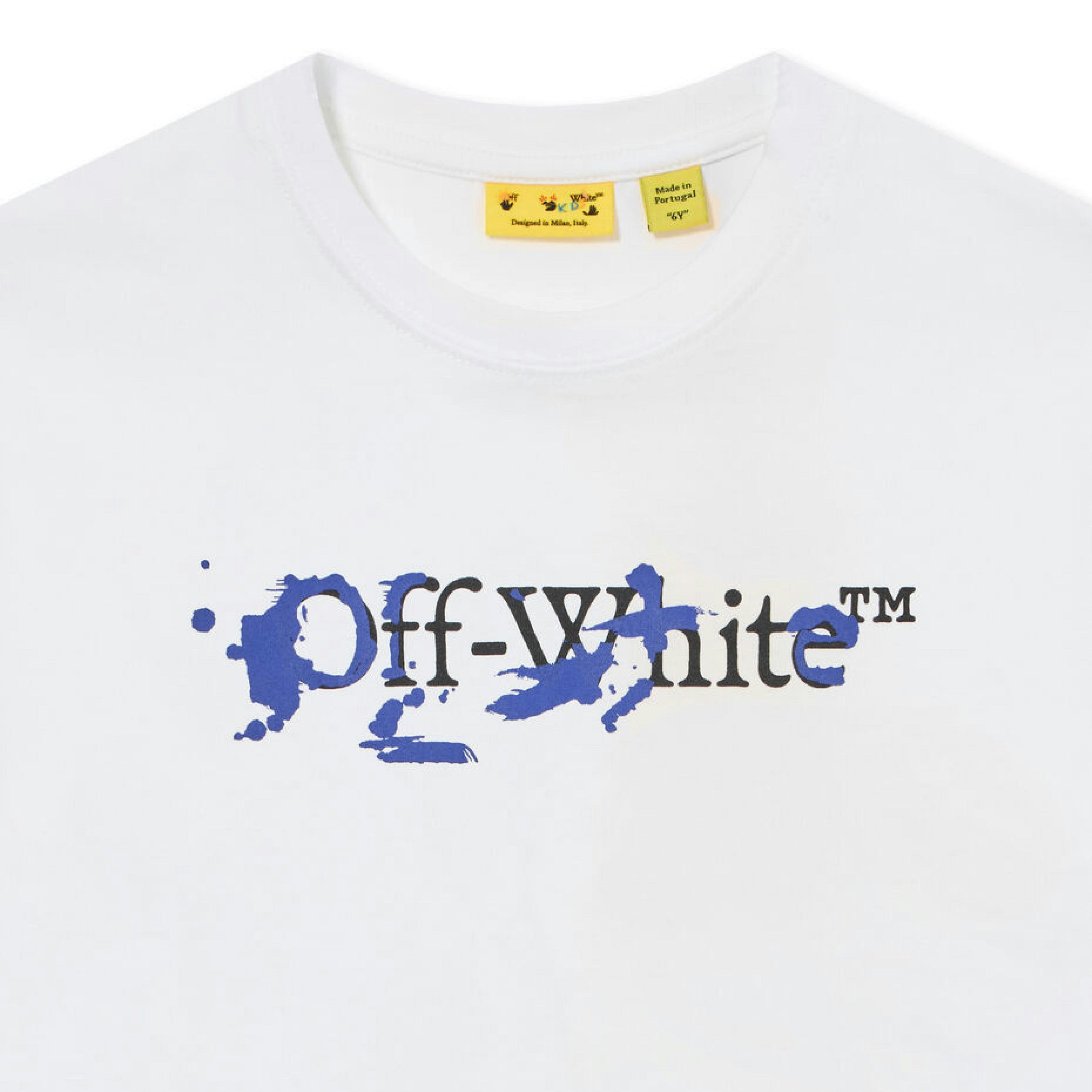 White Big Bookish Splat Ink T-shirt