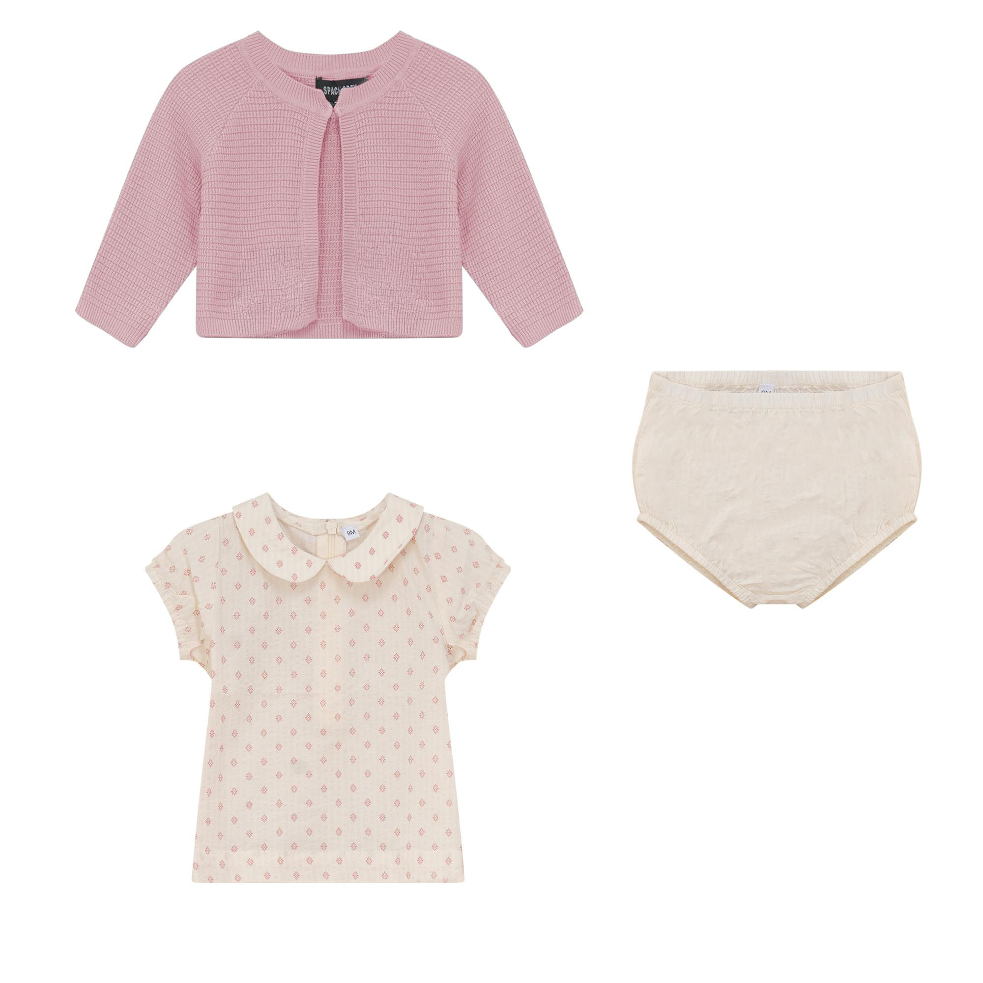 Printed Gauze Three Piece Set