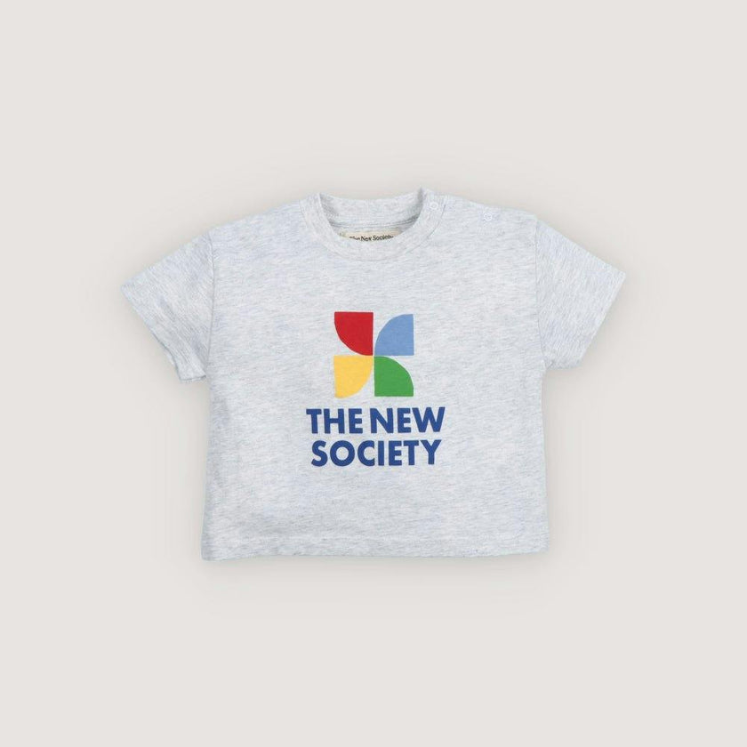 Tns Logo Baby T-Shirt  Light Grey Melange