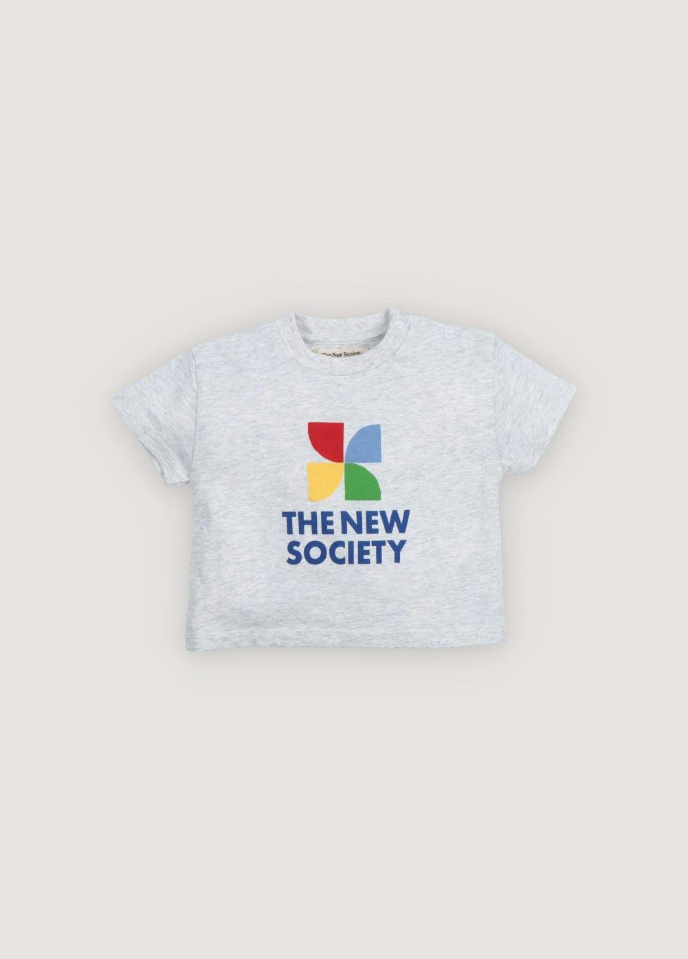 Tns Logo Baby T-Shirt  Light Grey Melange