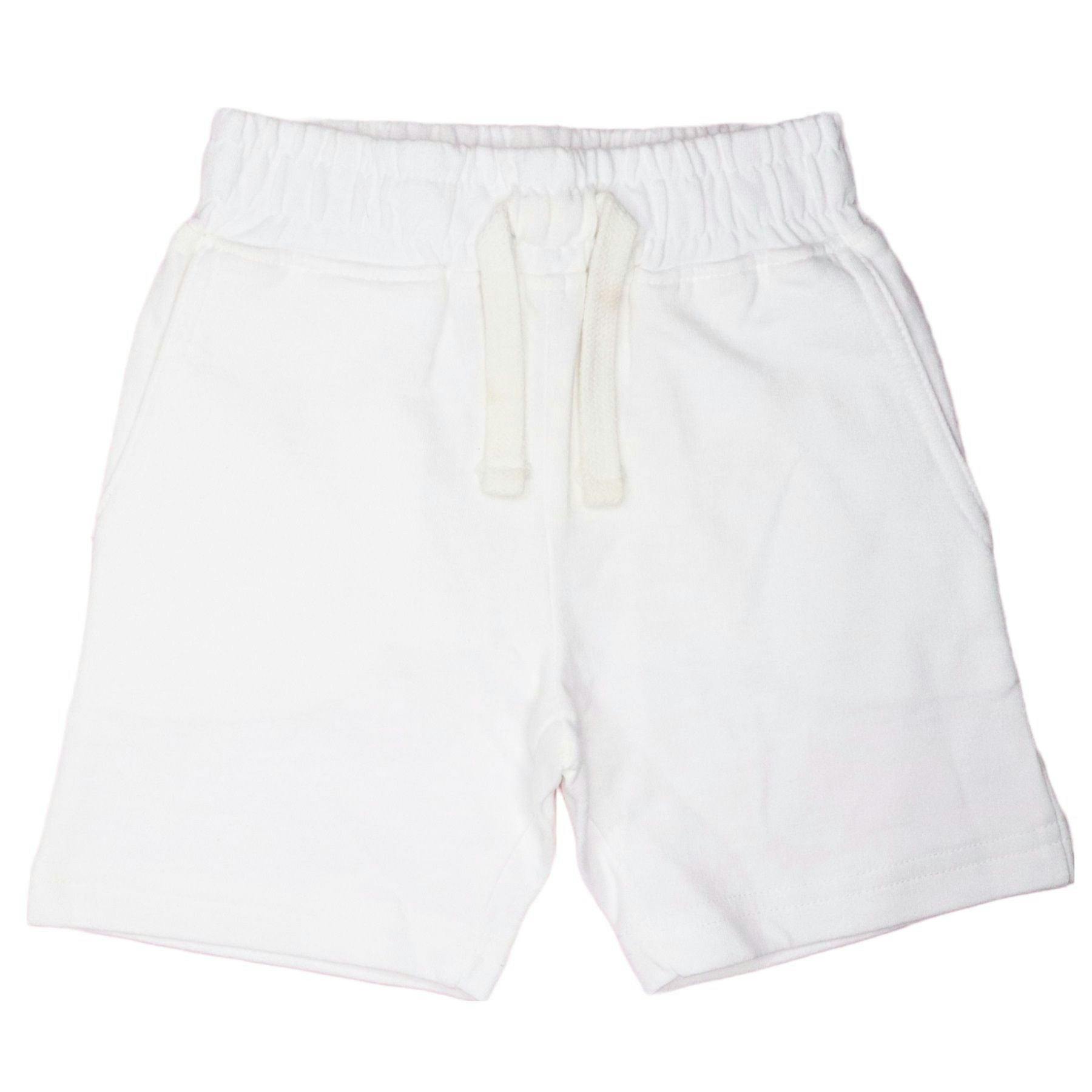 Kids Solid Comfy Shorts - White
