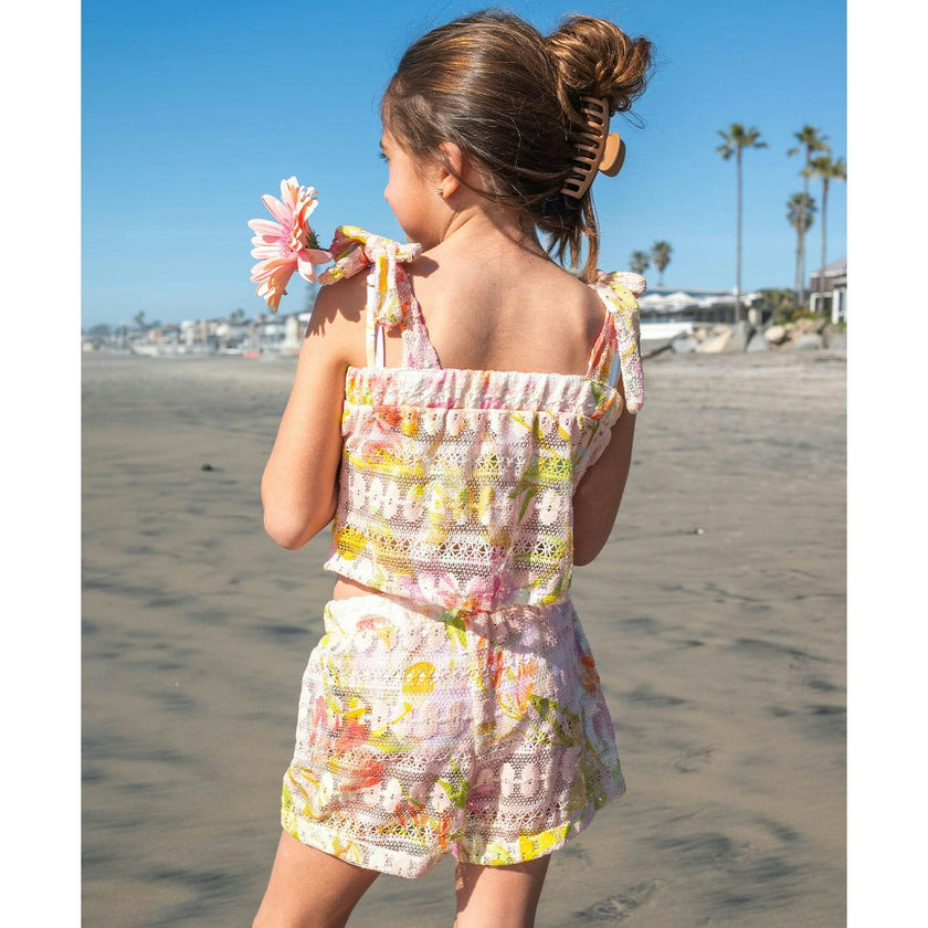 Petal Pink Lainey Lace Set, Florals