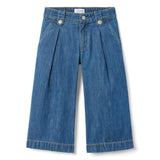 The Chambray Wide Leg Pant, dark