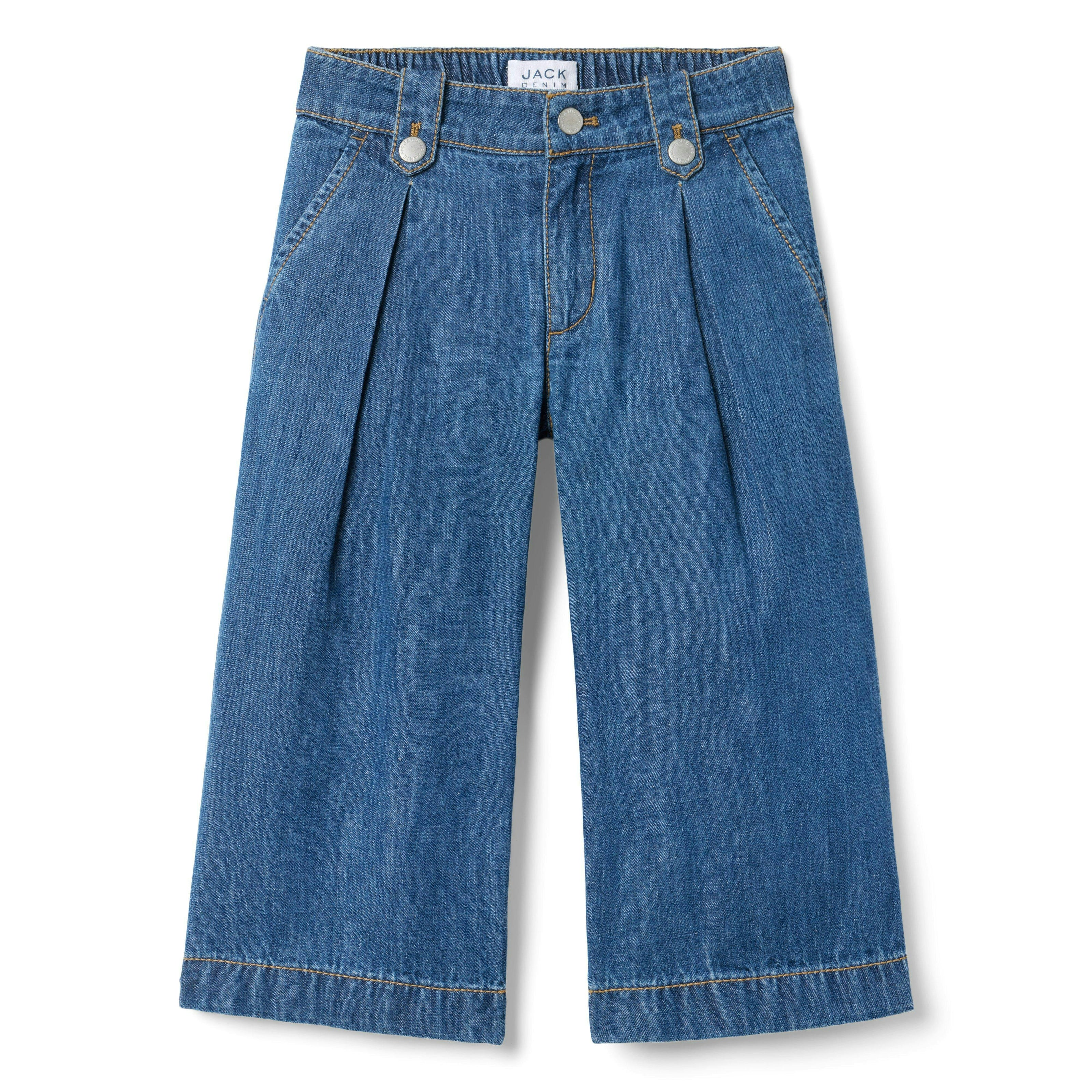 The Chambray Wide Leg Pant, dark
