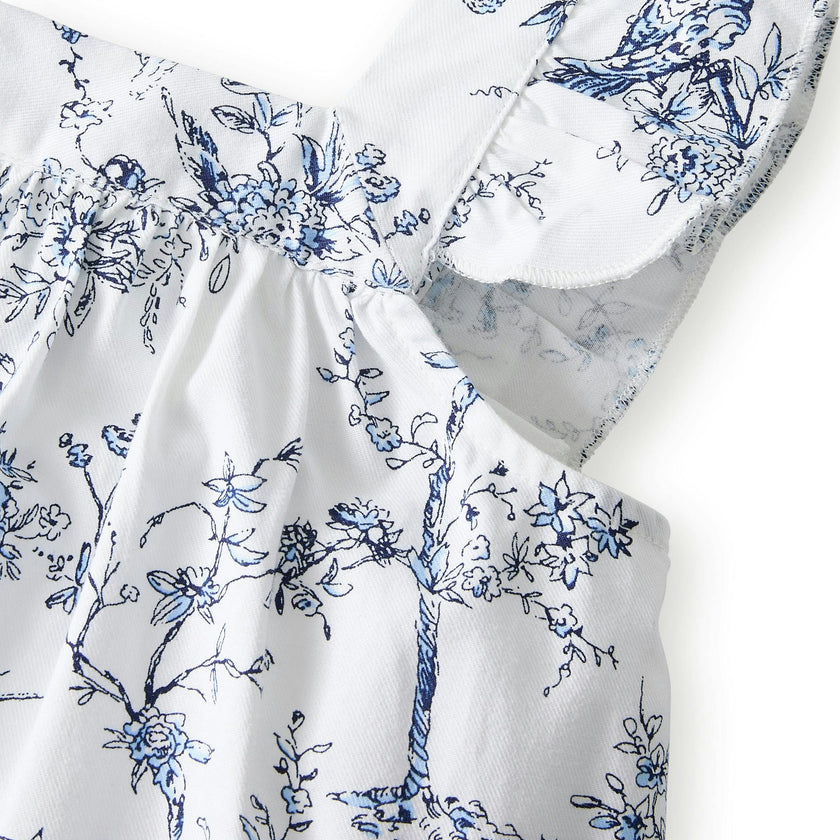 Girl's Twill Clara Short Set in Timeless Toile