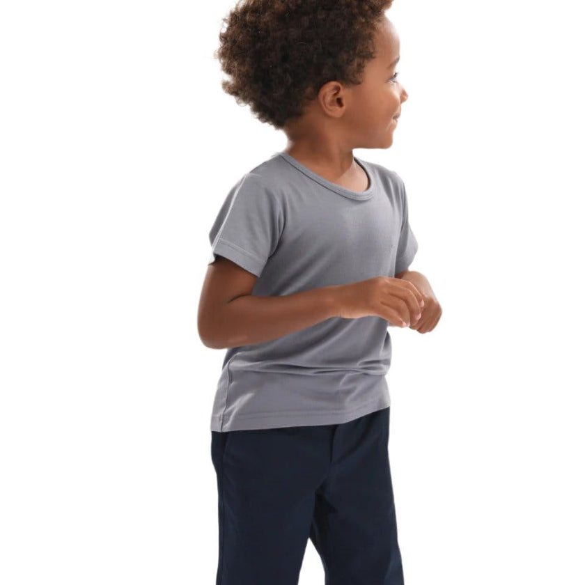 Solid Gray Cotton T-Shirt