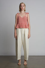 MALI STRIPE CAMI | IVORY + ROSSO STRIPE