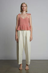 MALI STRIPE CAMI | IVORY + ROSSO STRIPE