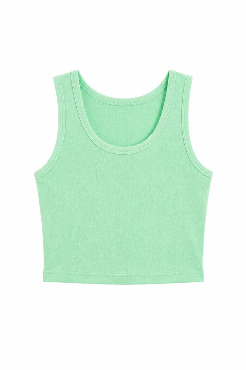 Emma Camp Green With Heart & Arrow Terry Tank