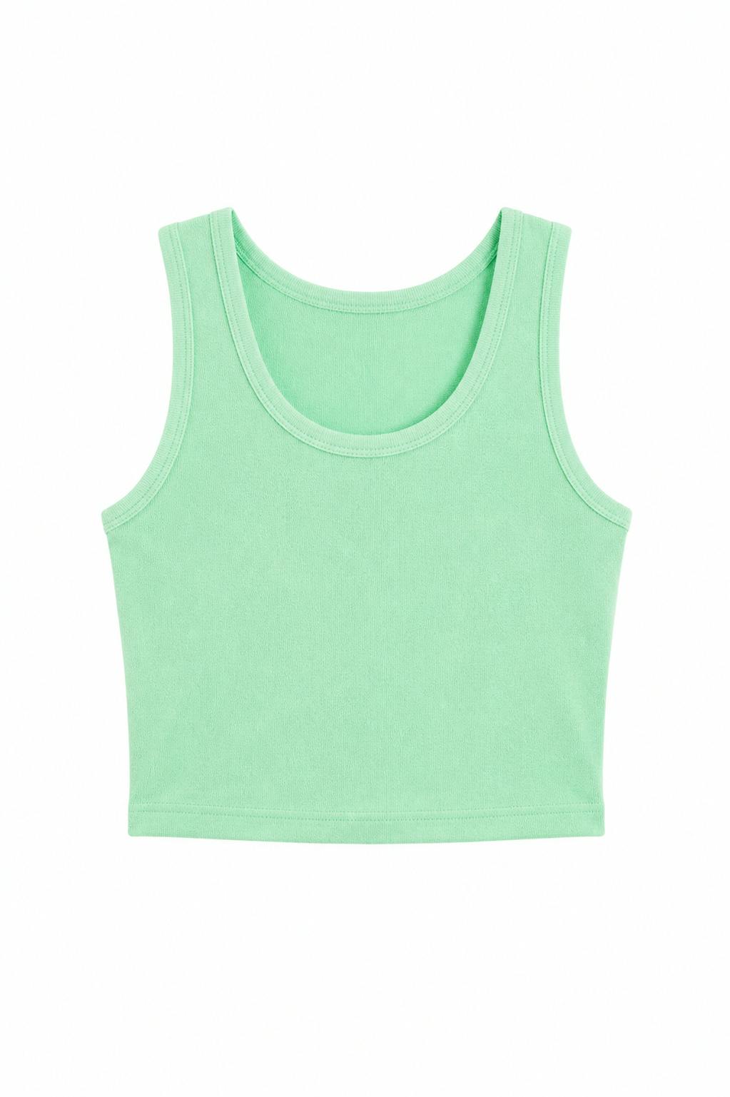 Emma Camp Green With Heart & Arrow Terry Tank