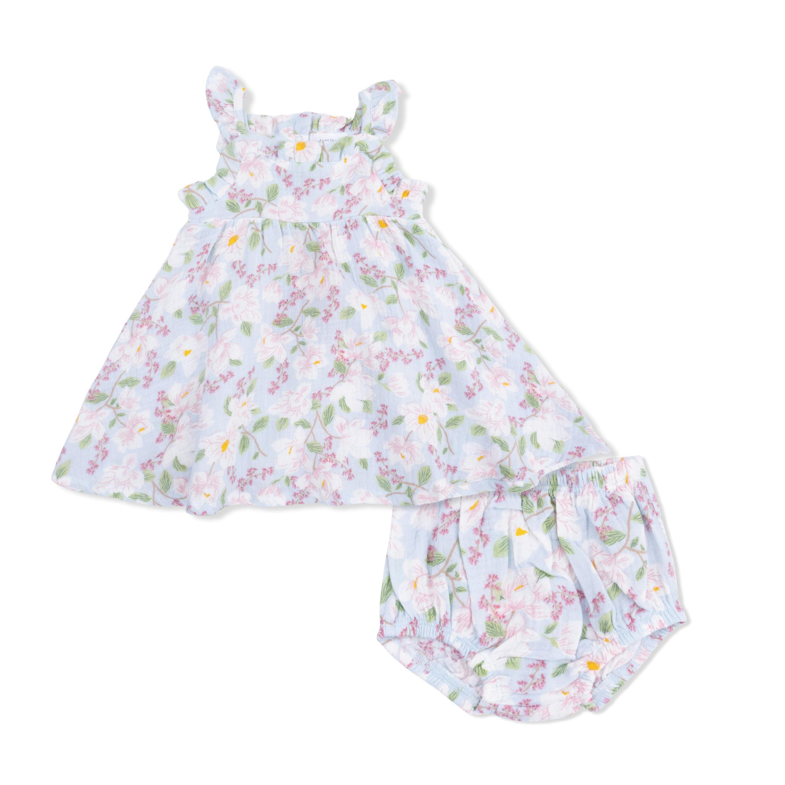 Magnolias - Paperbag Ruffle Sundress with Bloomer