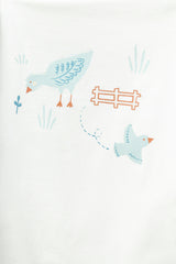 White Nature Graphic Blanket