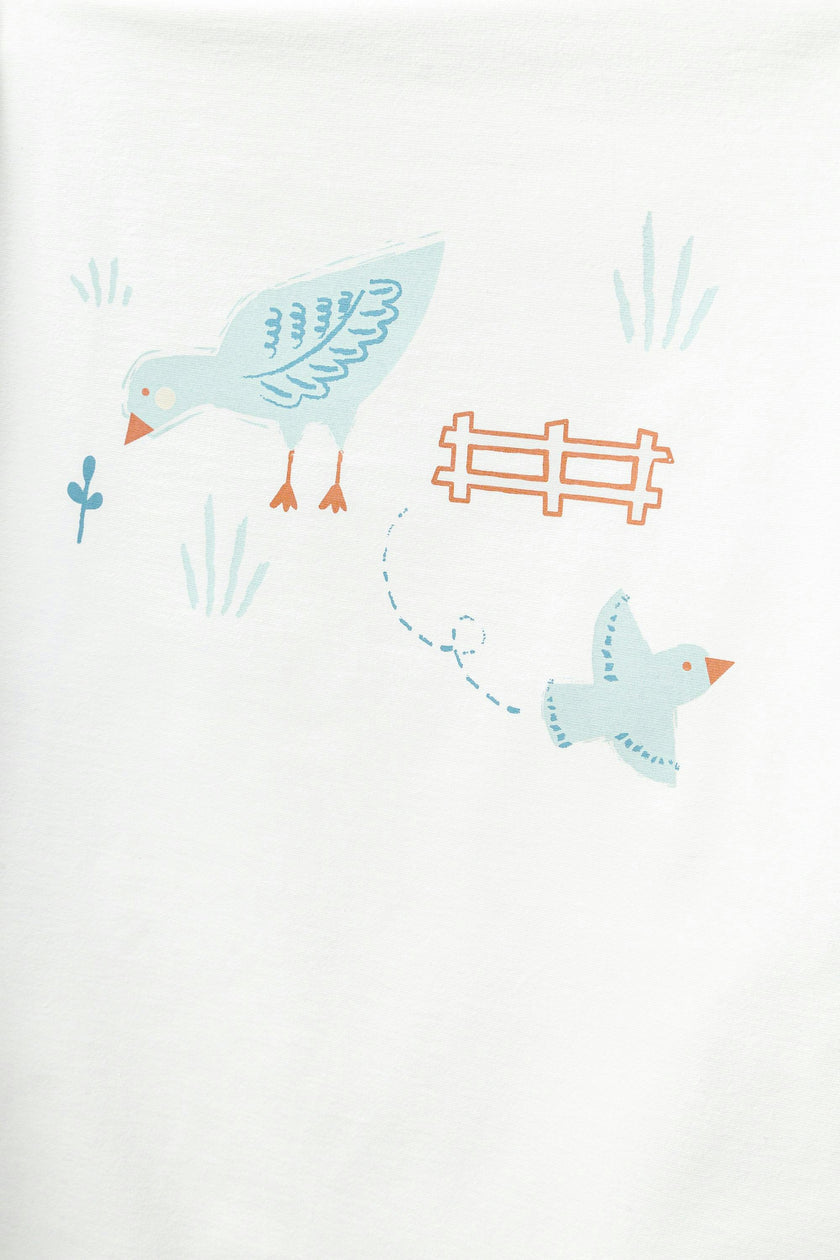 White Nature Graphic Blanket