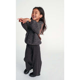 Chunky Ribbed Knit Elastic Waist Wide Leg Loose-Fit Pants