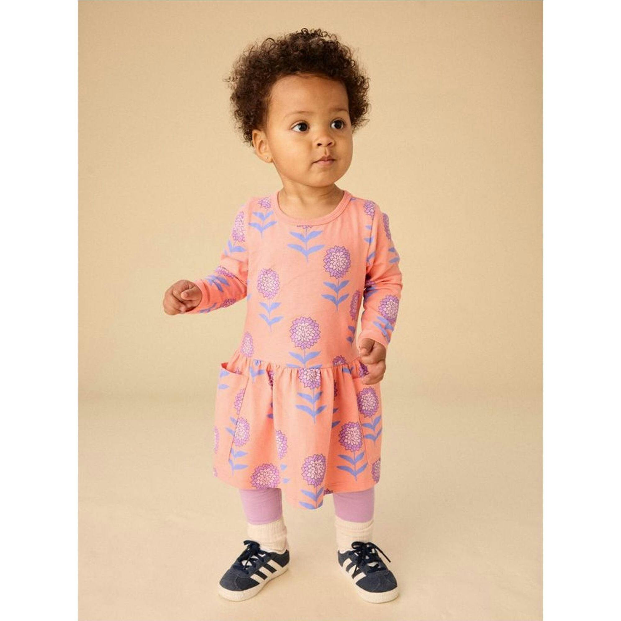 Long Sleeve Pocket Dress, Natural