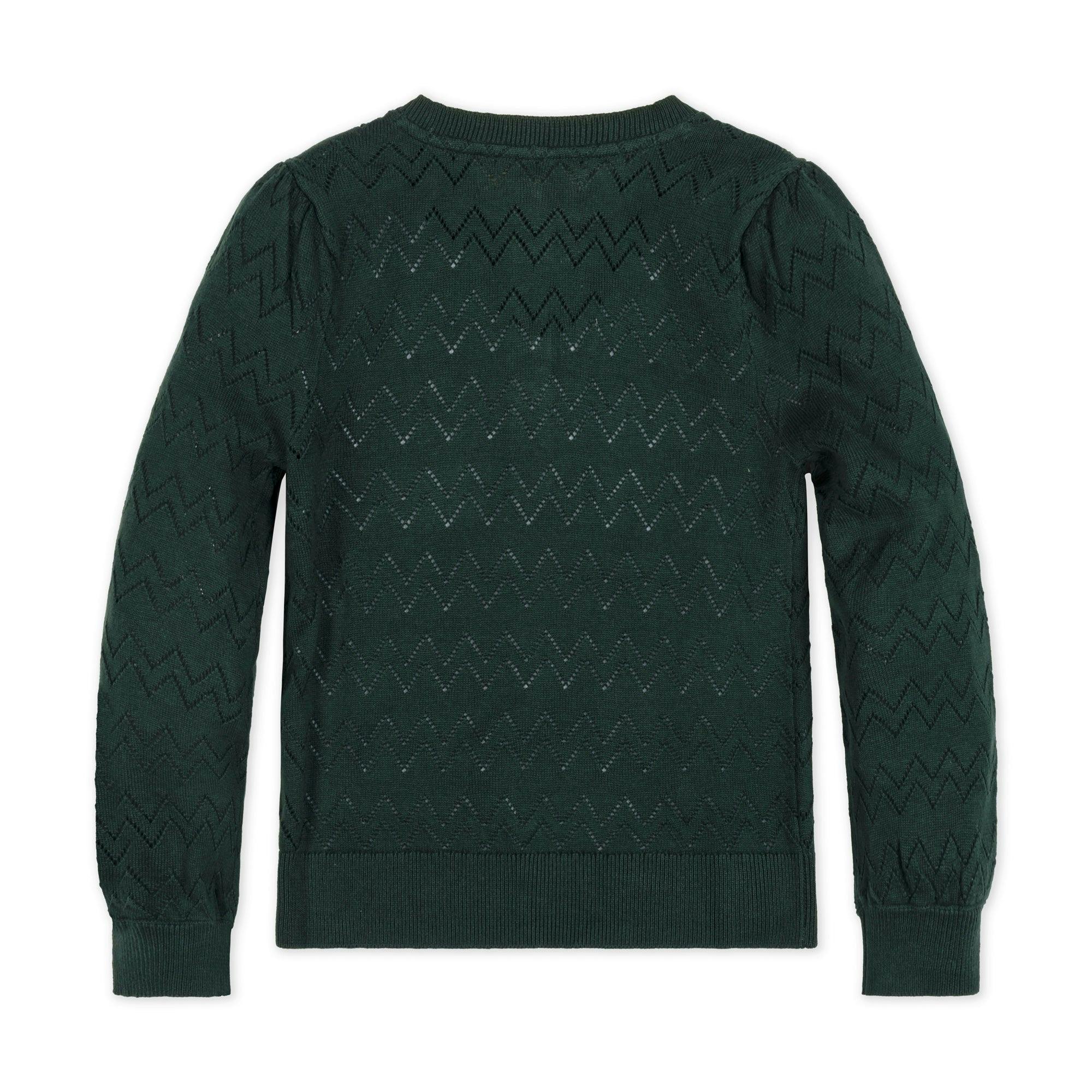 Organic Puff Sleeve Henley Sweater