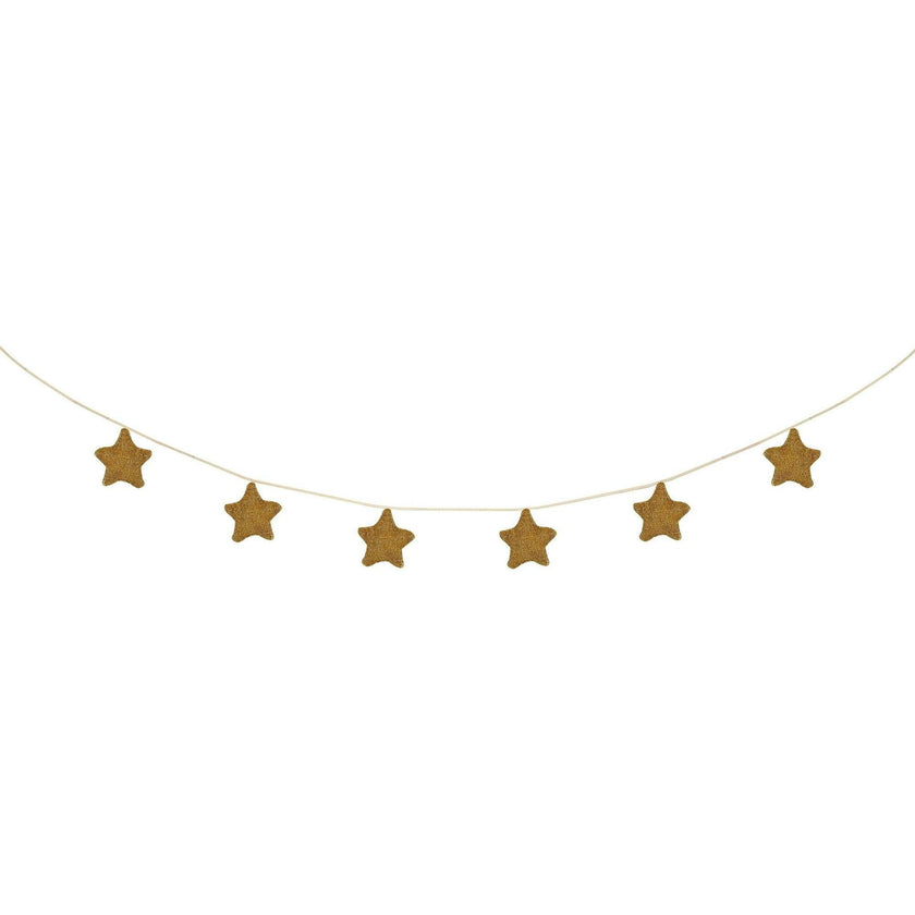 Gold Knitted Star Garland