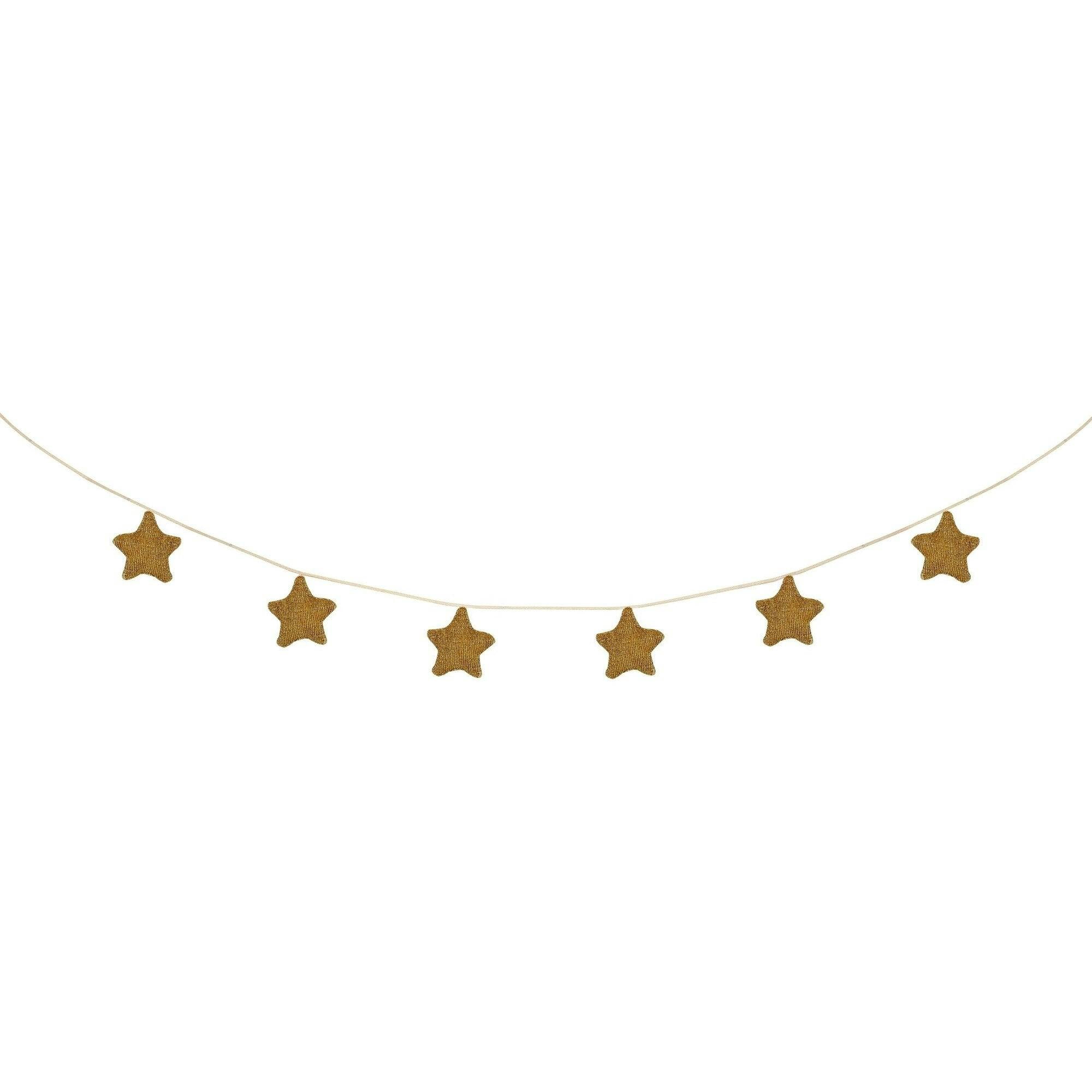 Gold Knitted Star Garland
