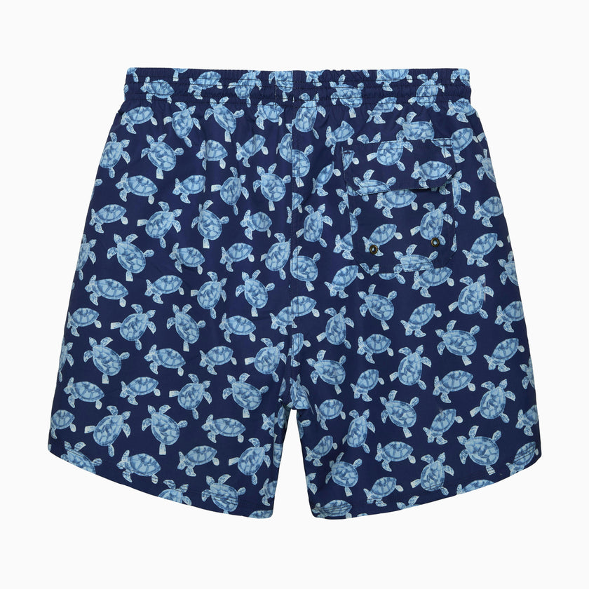 Mens Daddy & Me Swimshorts in Navy Turtle