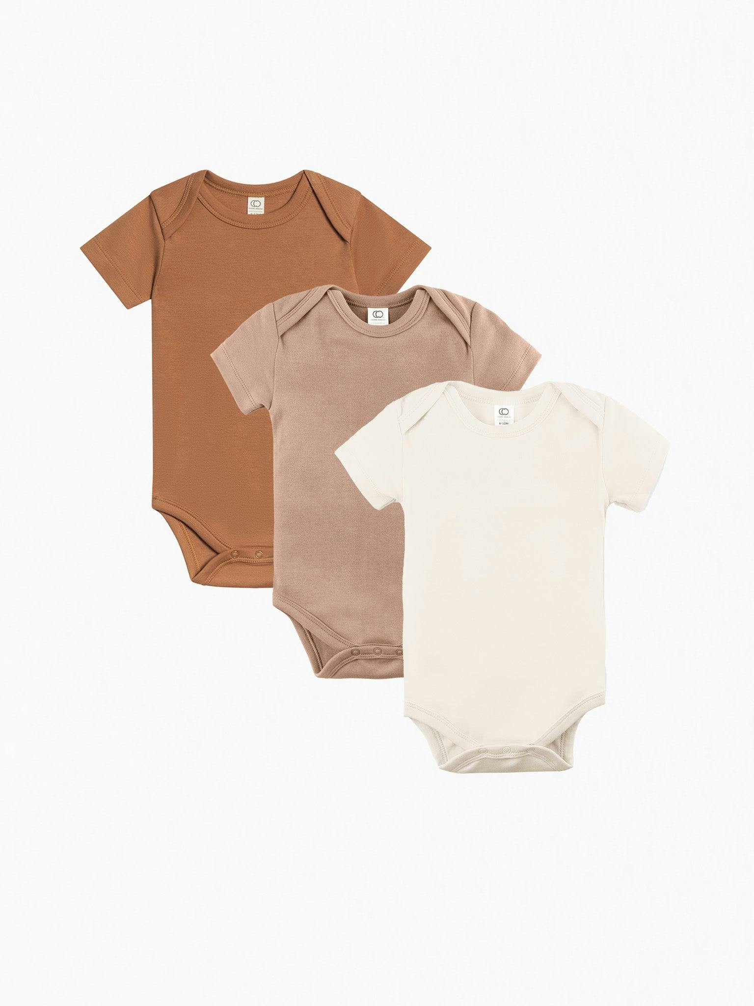 3-Pack Classic Short Sleeve Bodysuit Bundle