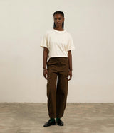 Womens Relaxed Crop Tee - Pigment Dye Jersey - Bone
