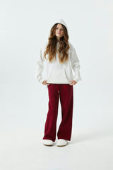 Lea White French Terry Oversized Hoodie - Ace
