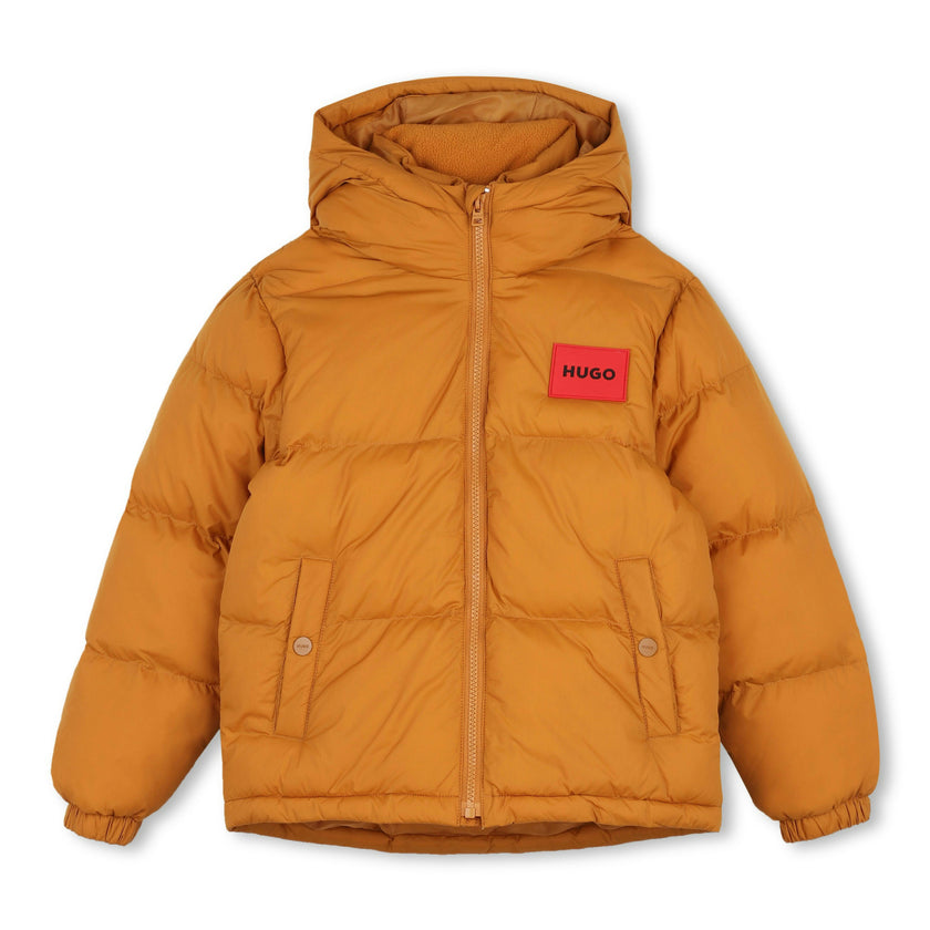 Sudan Brown Hooded Padded Jacket