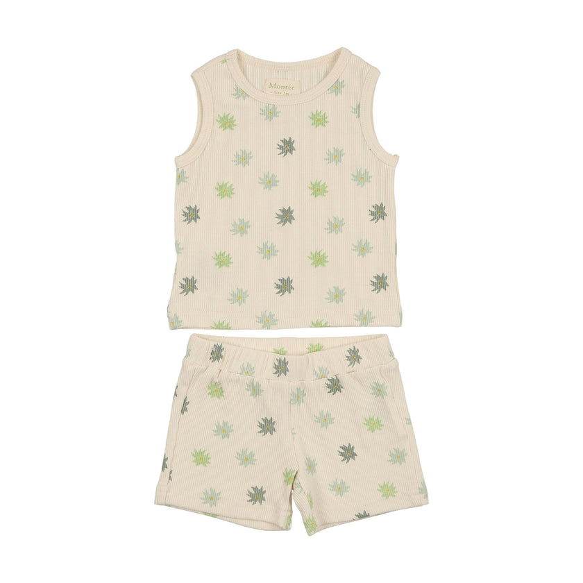 Floral Ribbed 2Pc Set