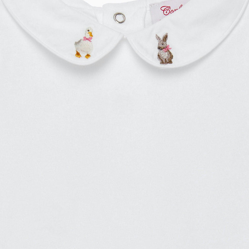 Baby Short-Sleeved Duck & Bunny Bodysuit