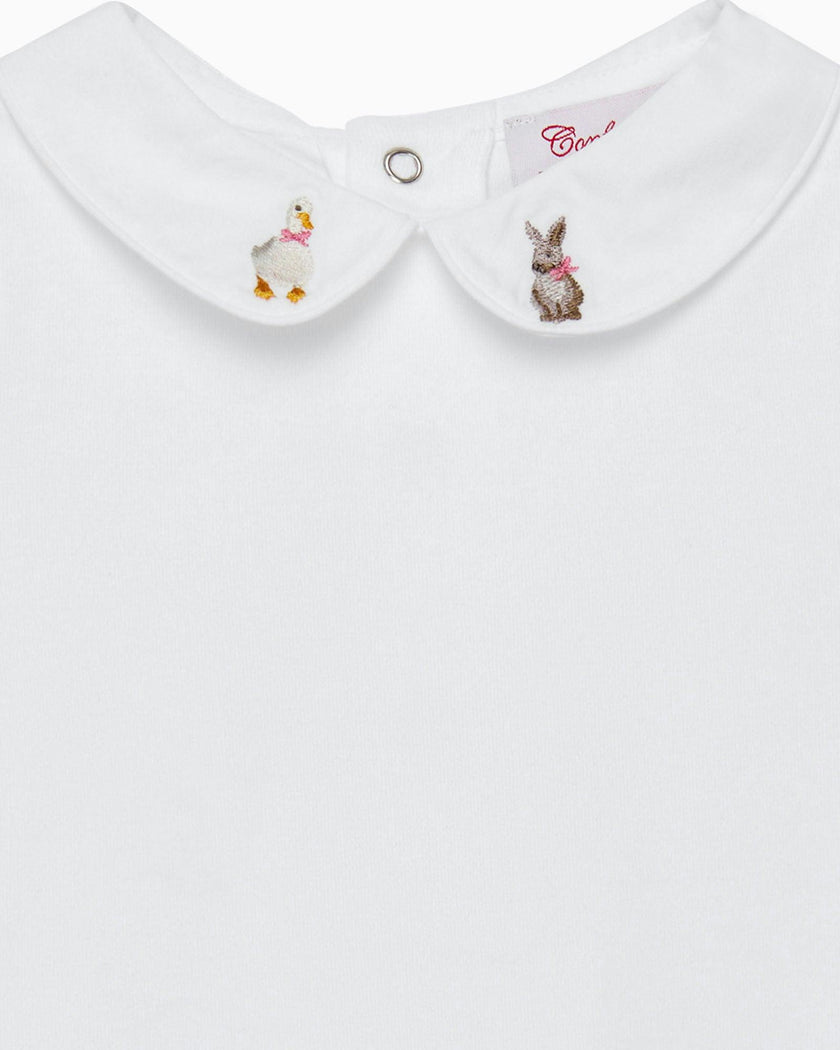 Baby Short-Sleeved Duck & Bunny Bodysuit