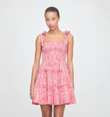 The Ribbon Charlotte Nap Dress - Pink Palm Ikat