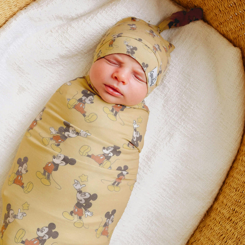Knit Swaddle Blanket - Mickey Mouse