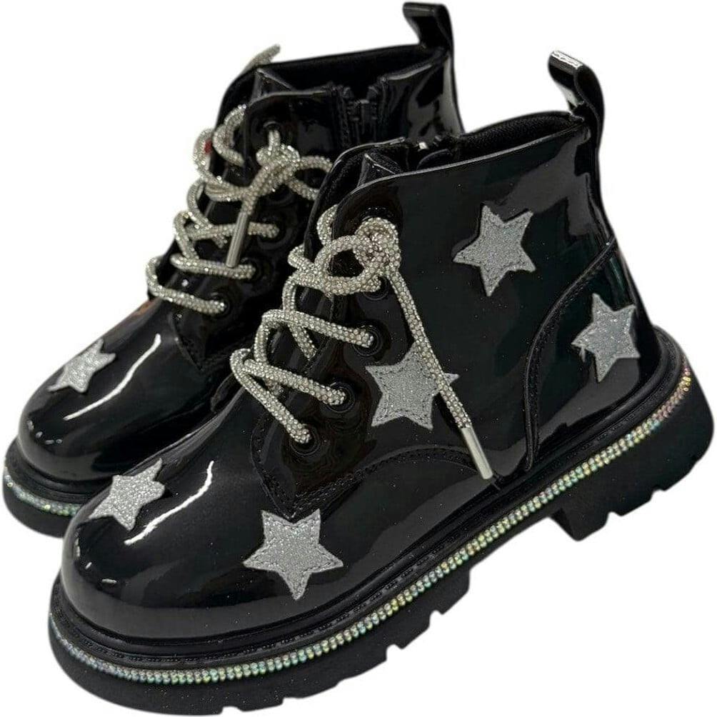 Black Rainbow Shimmer Stars Boots