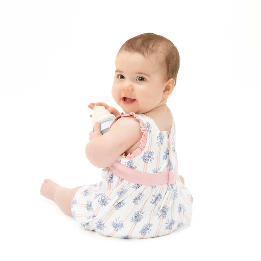 Stripe Dot Roses - Bow Playsuit