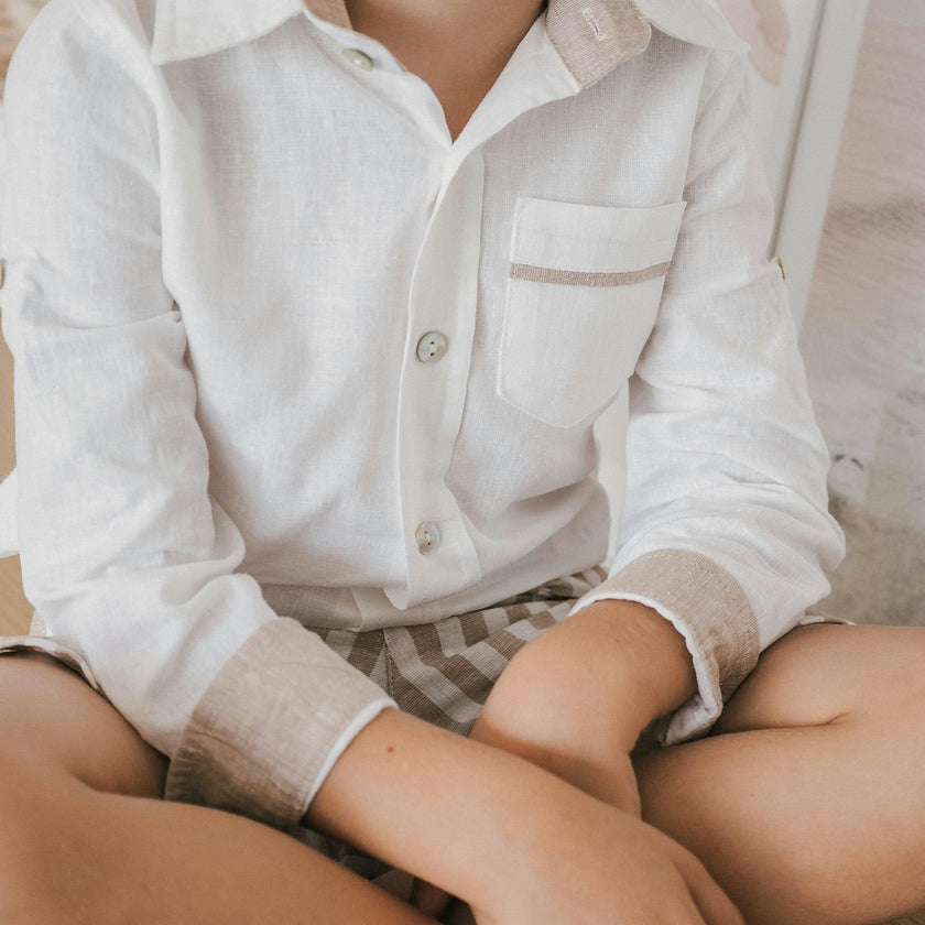 Ashton Striped Linen Shorts and Top Set
