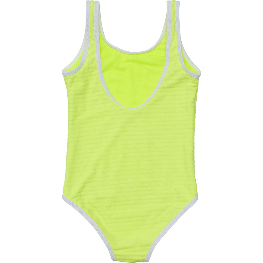 UPF50+ Scoop Neck Sleeveless Contrast Piped Swimsuit