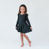 Long Sleeve Ruffle Twirl Dress