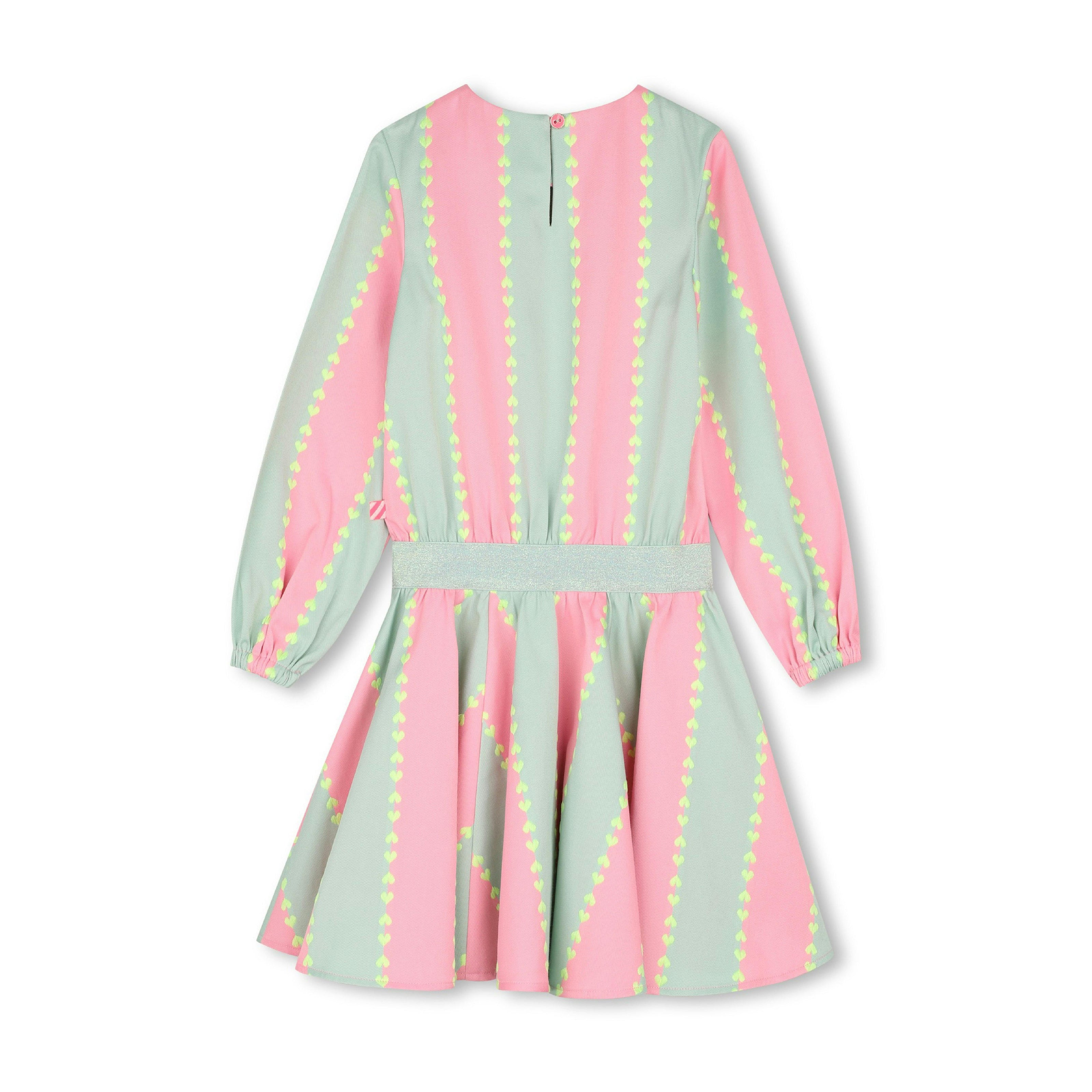 Pink Striped Jacquard Glitter Dress