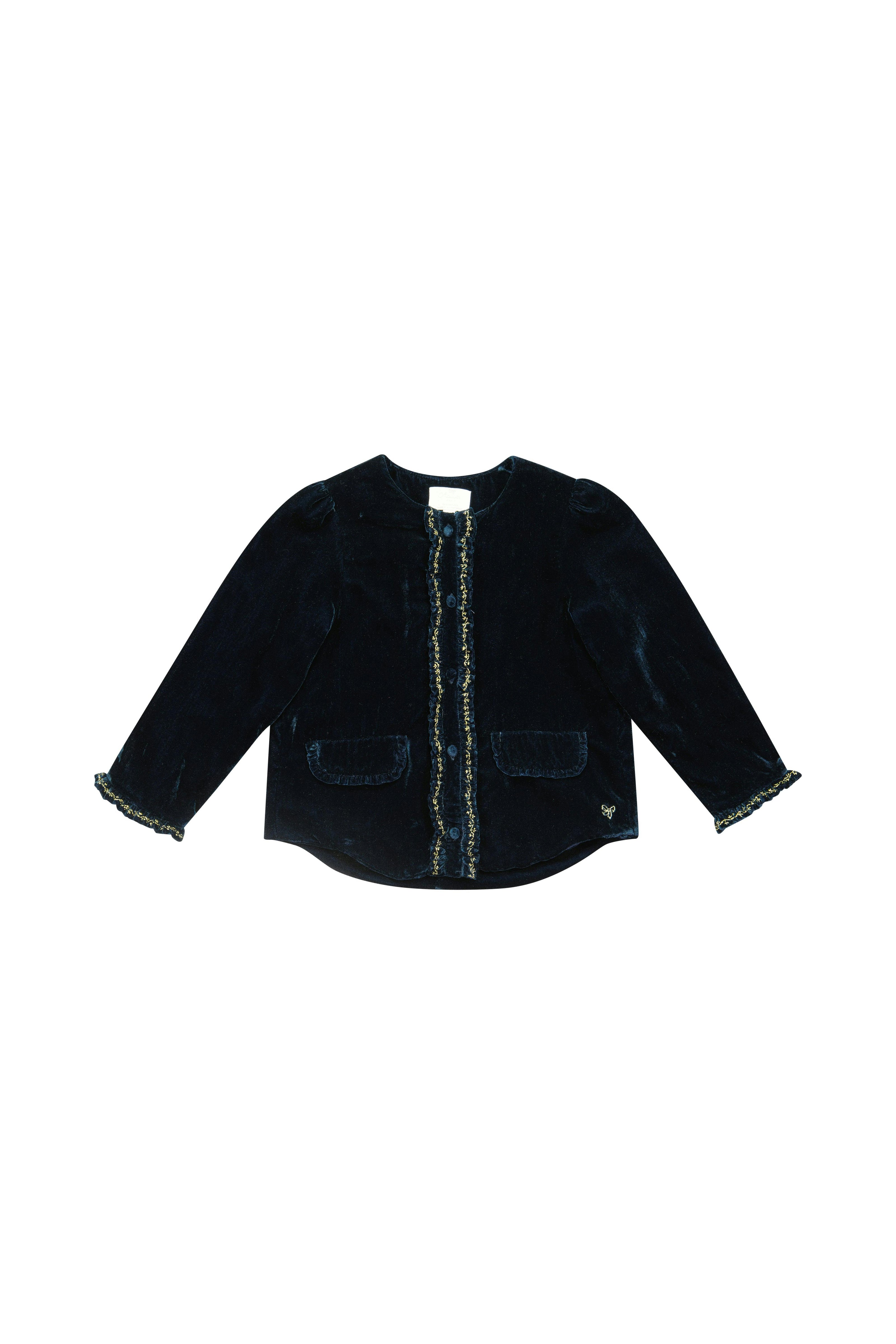 VENDOME JACKET NAVY SMOCKED